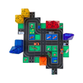 Aerial view of a large Tile Tek road network with toy cars and boats
