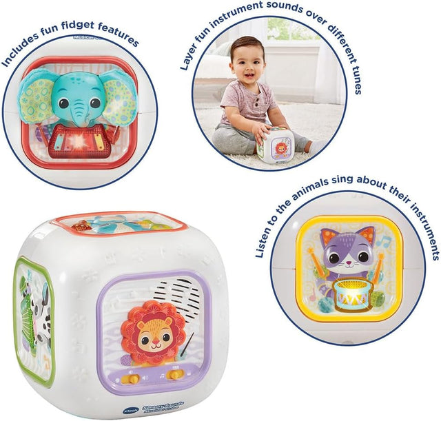 Musical Instruments Vtech Fa VTech Sensory Sounds Musical Cube Baby Toy 3+ Months | The Toy Box NZ