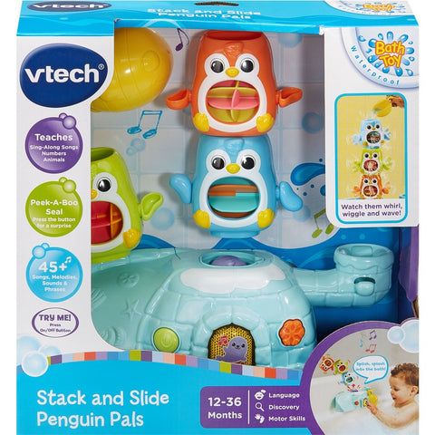 VTech Stack & Slide Penguin Pals Bath Toy 12–36 Months | The Toy Box NZ ...
