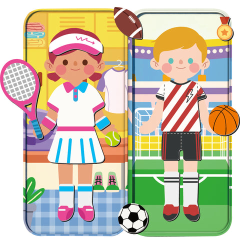 mierEdu Sports Stars magnetic puzzle tin interior