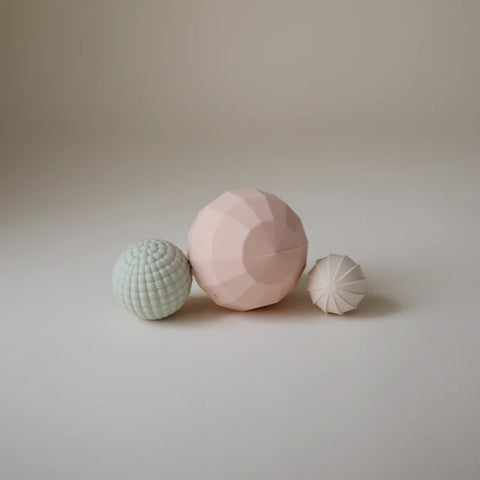 Mushie Nesting Spheres Sensory Toy - Blush