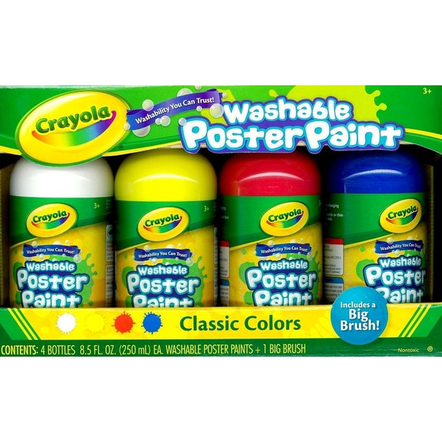 *Crayola 4pk washable poster paint
