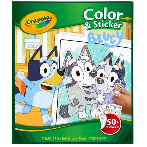 Crayola Colour & Sticker Book - Bluey