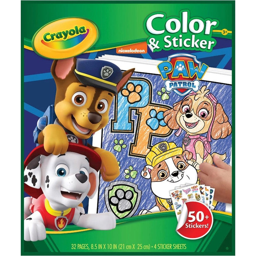 Color Sticker Book Crayola Colour & Sticker Book - Paw Patrol
