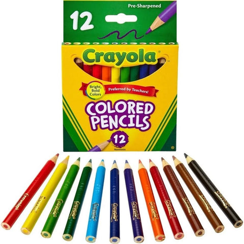 Crayola Coloured Pencils Half-Size 12Pk