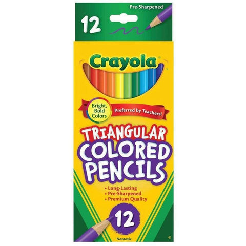 *Crayola Triangular Coloured Pencils - 12 pk
