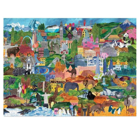 Crocodile Creek 1000pc Puzzle - World Collage