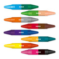 Djeco Twin Crayon set showing all colours on a white background.