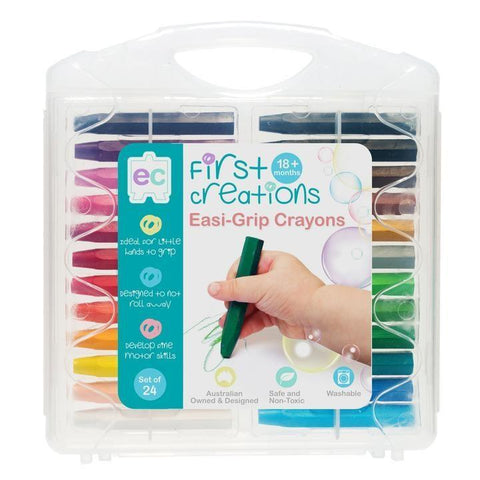 EC First Creations Easi-Grip Crayons - 24 - The Toybox NZ Ltd