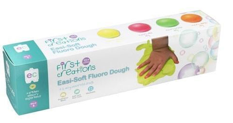 EC First Creations Easi-Soft Fluro Dough - Set of 4 - The Toybox NZ Ltd