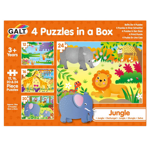 Galt 4 Puzzles in a Box - Jungle - The Toybox NZ Ltd