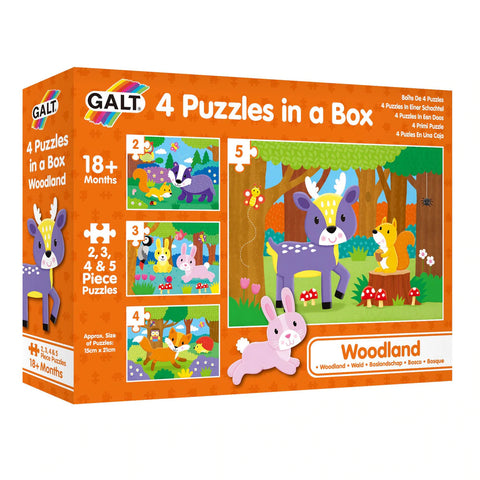 Galt 4 Puzzles in a Box - Woodland - The Toybox NZ Ltd
