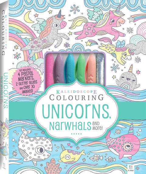 Hinkler Kaleidoscope Colouring - Unicorns, Narwhals & More