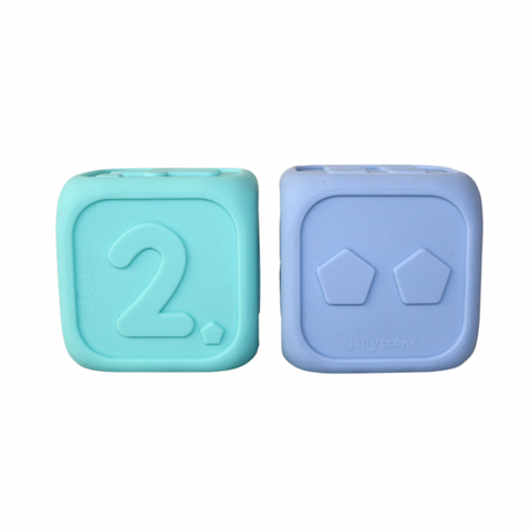 Jellystone My First Dice - Soft Blue/Soft Mint - The Toybox NZ Ltd
