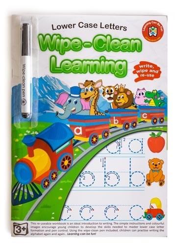 LCBF Wipe Clean Learning Book with markers - Lower Case Letters - The Toybox NZ Ltd