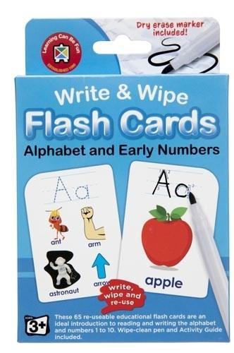 LCBF Write & Wipe Flash Cards - Alphabet & Early Numbers - The Toybox NZ Ltd