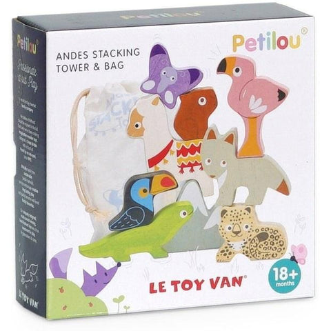 Le Toy Van Petilou Andres Stacking Tower & Bag - The Toybox NZ Ltd