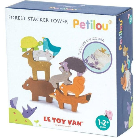 Le Toy Van Petilou Forest Stacker Tower & Bag - The Toybox NZ Ltd