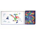 Shape magnets arranged into pictures on the mierEdu wipe-clean board