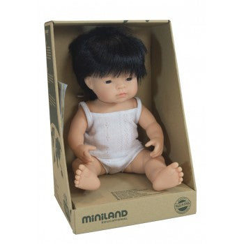 Miniland Anatomically Correct Baby Doll 38cm Asian Boy MINILAND