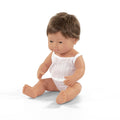 Miniland Anatomically Correct Baby Doll 38cm Caucasian Down Syndrome Boy - The Toybox NZ Ltd