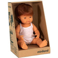 Miniland Anatomically Correct Baby Doll 38cm Caucasian Red Hair Boy - The Toybox NZ Ltd