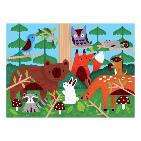 Mudpuppy Fuzzy Puzzle - Woodland - The Toybox NZ Ltd