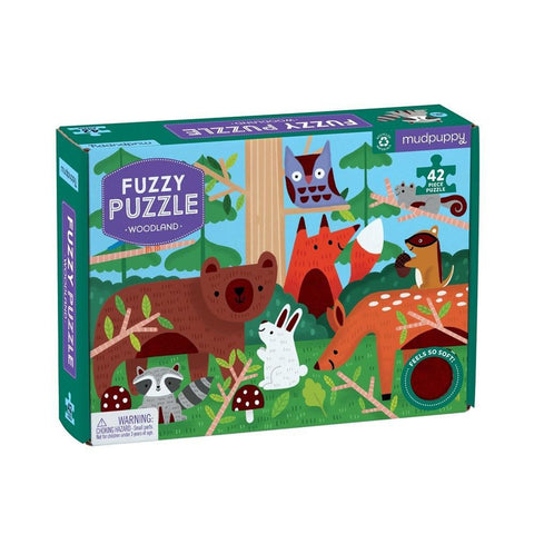 Mudpuppy Fuzzy Puzzle - Woodland - The Toybox NZ Ltd