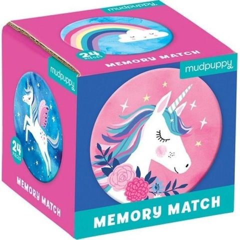 Mudpuppy Mini Memory Match Game - Unicorn - The Toybox NZ Ltd