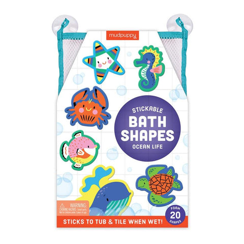 Mudpuppy Ocean Life Stickable Foam Bath Shapes - The Toybox NZ Ltd
