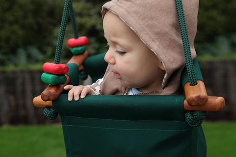 SOLVEJ Baby Toddler Swing - Forest Green SolveJ