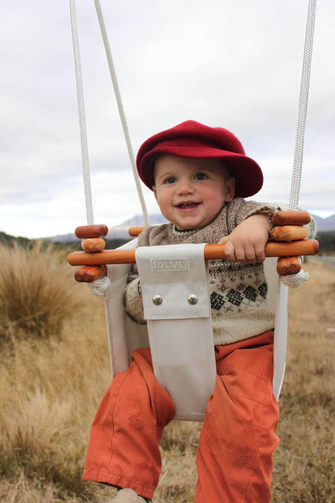 SOLVEJ Baby Toddler Swing - Merino White | Shop Online at The Toy Box ...