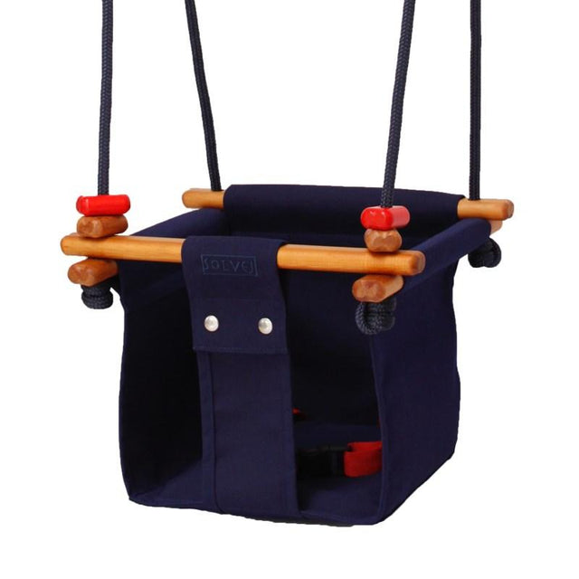 SOLVEJ Baby Toddler Swing - Midnight Blue | Shop Online at The Toy Box NZ